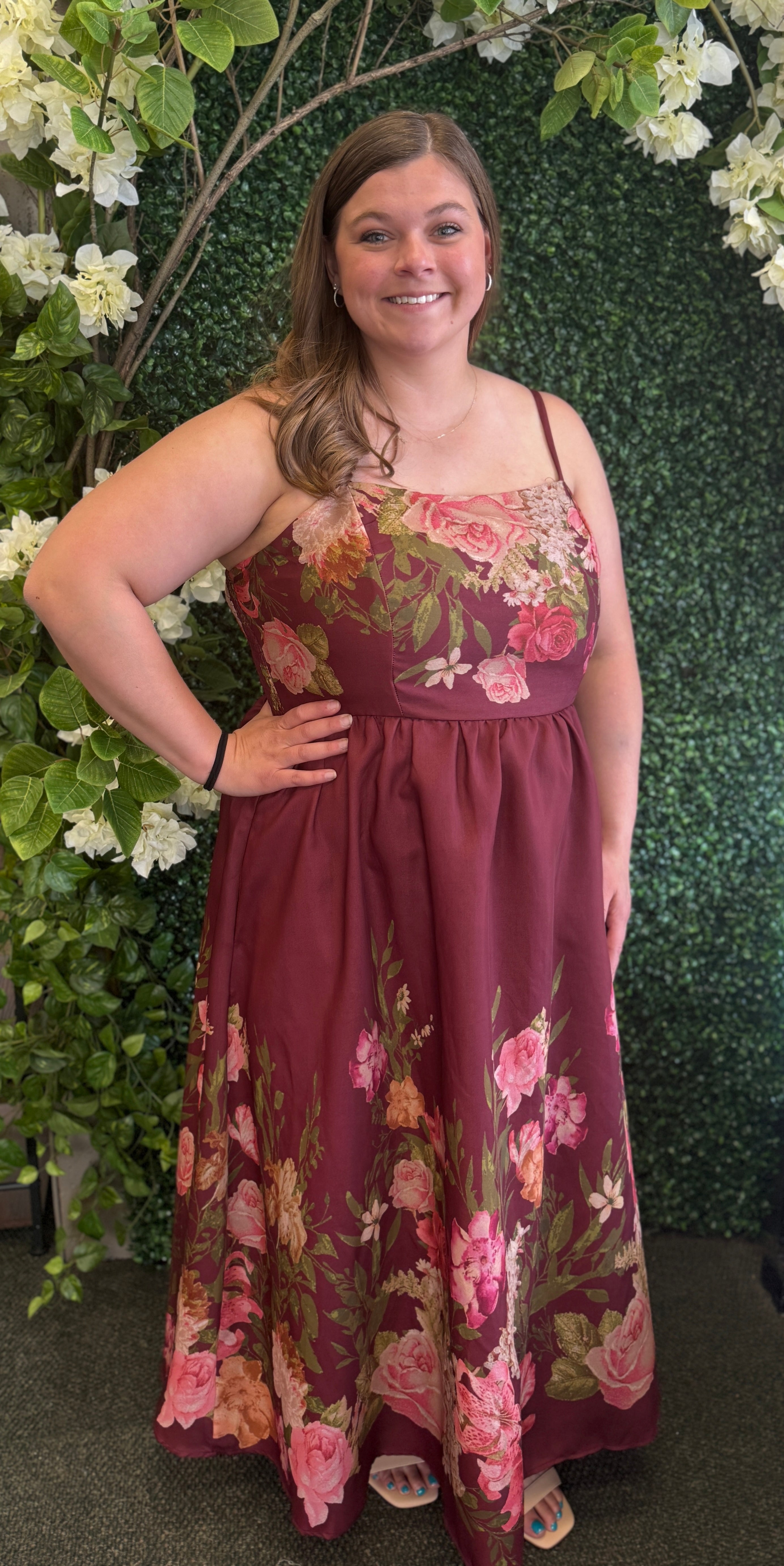 Plus Size Printed Maxi Long