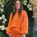 Long Sleeve Ribbed Lounge Top