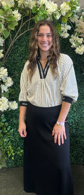 Knit Flare Maxi Skirt