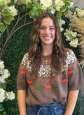 Plus Short Sleeve Pumpkin Sweater