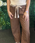 Polka Dot Denim Pull On Pant