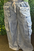Cargo Pocket Elastic Waist Pants