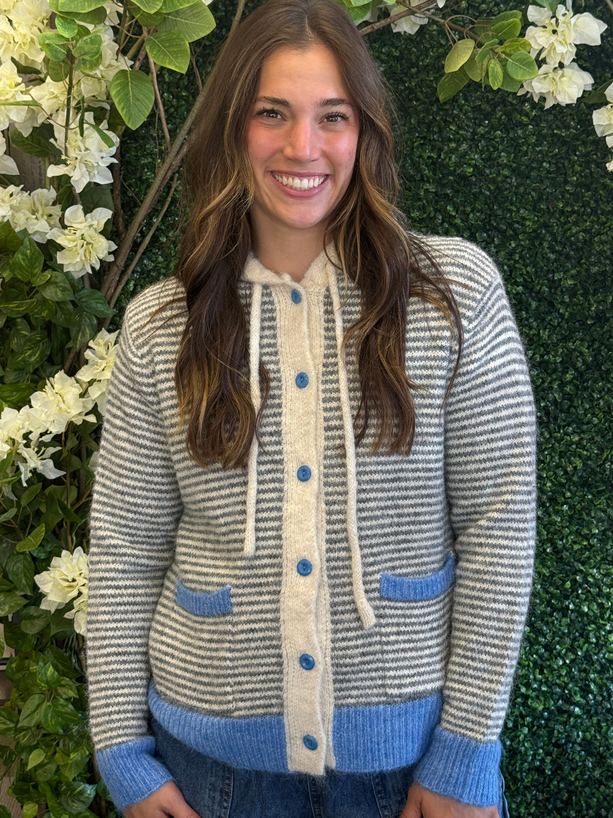 Button Down Hoodie Sweater
