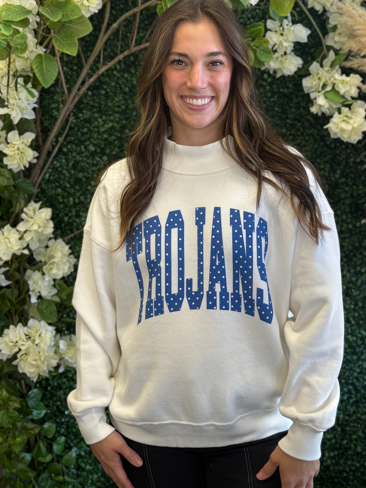 Trojan Mock Neck Sweatshirt