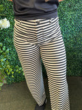 Knit Striped Crop Pants