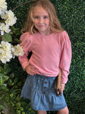 Girls Ribbed Long Sleeve Top