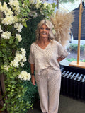 Ditsy Floral Rib Knit Lounge Set