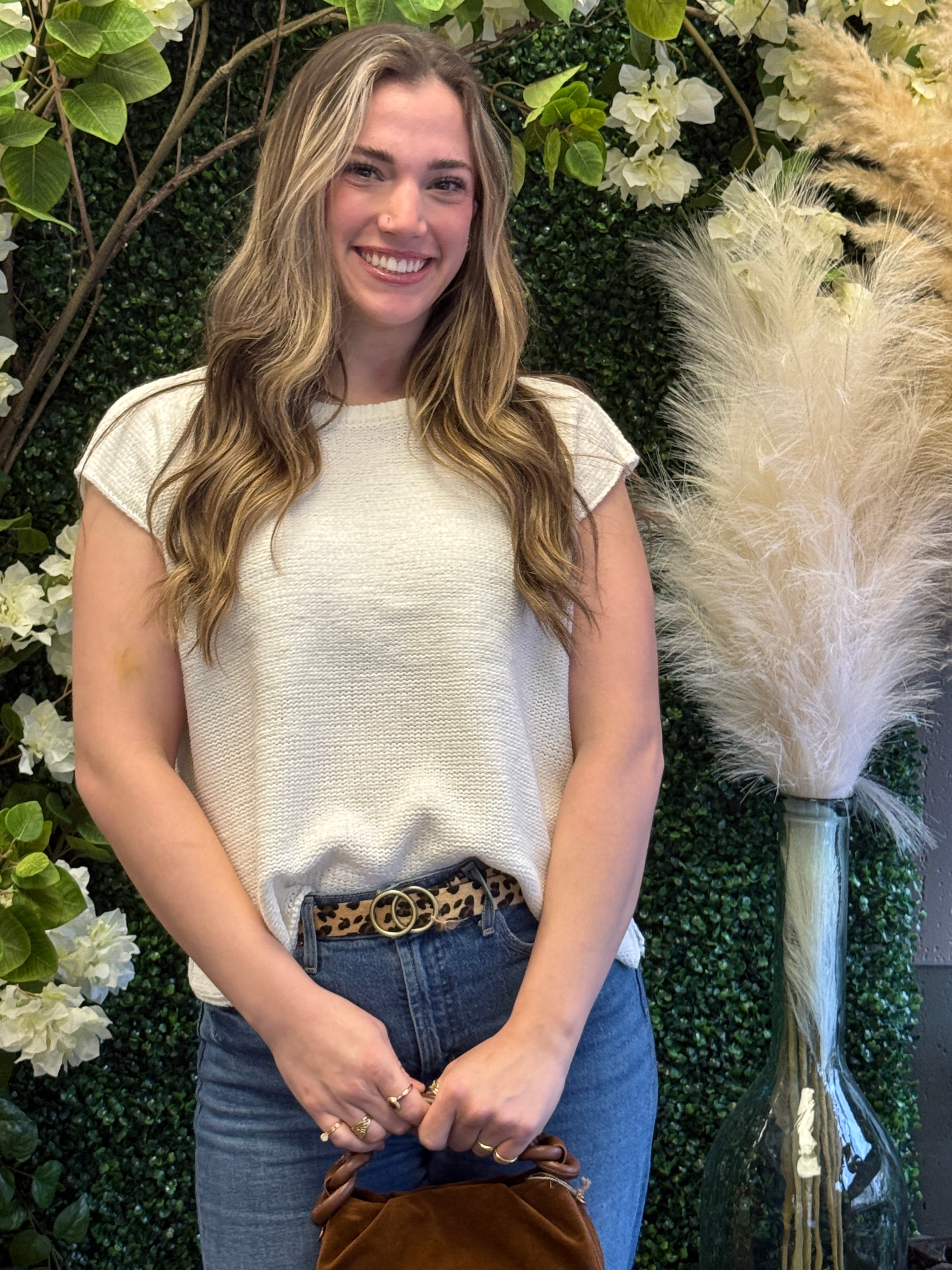 OVERSIZED CREW NECK SWEATER VEST