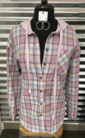 Plaid Button Up with Hoodie