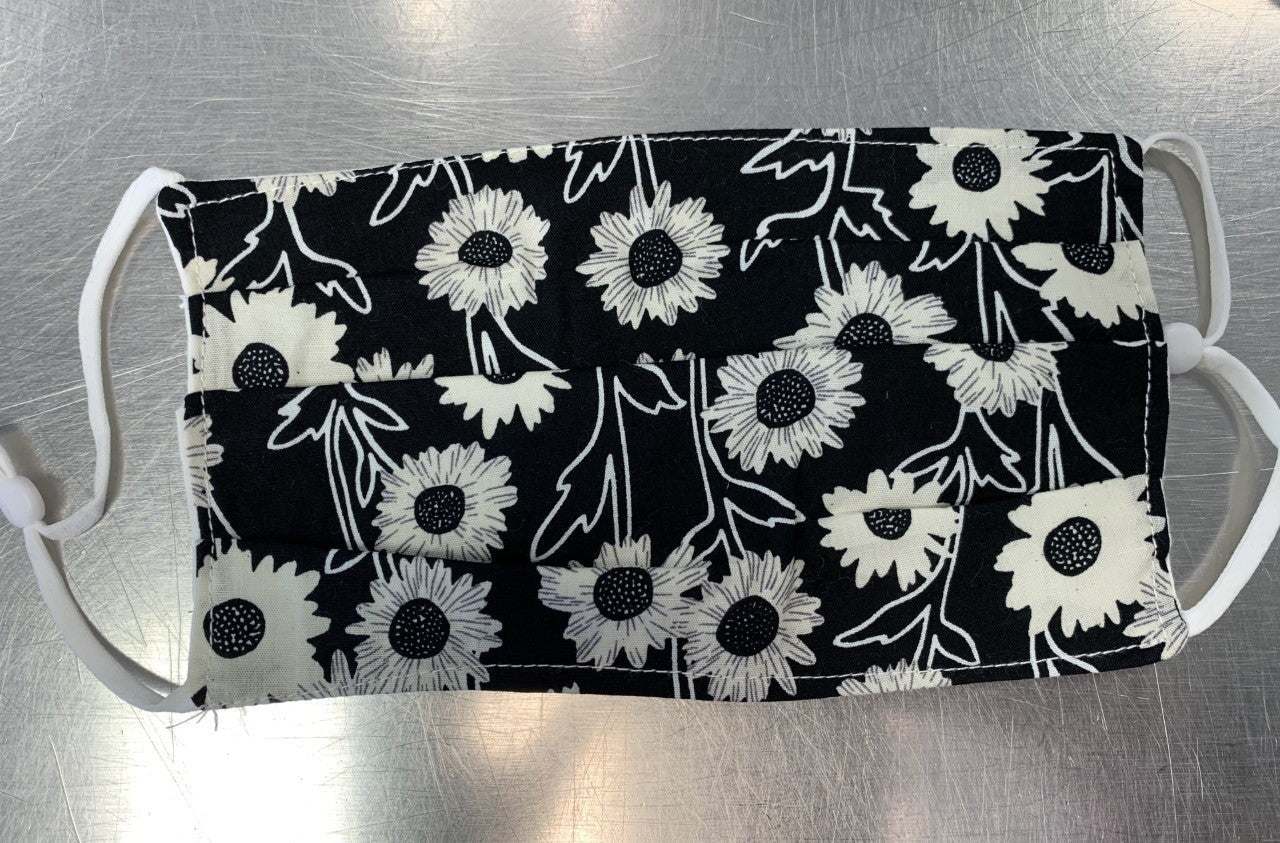 Black & White Flower Mask