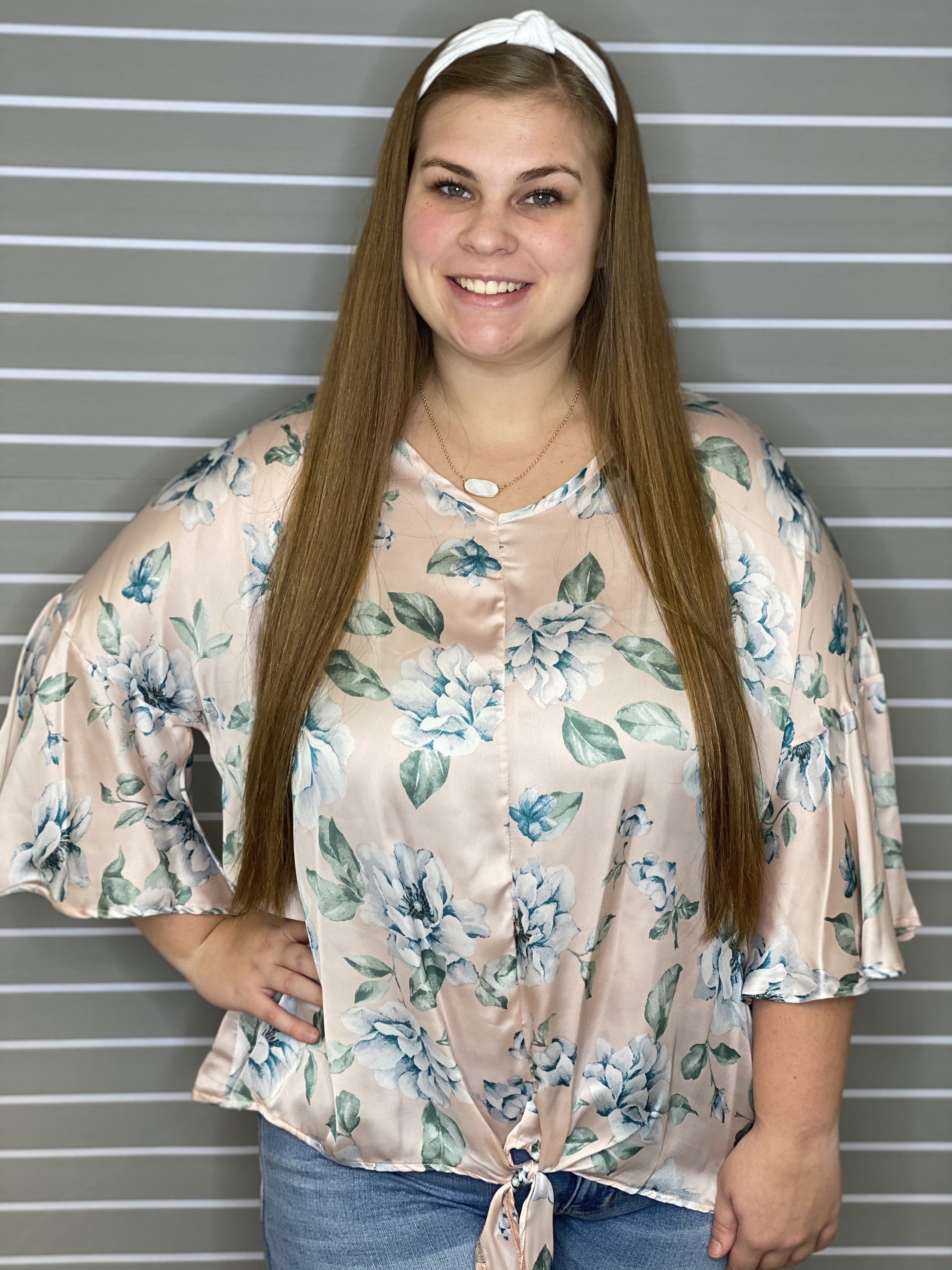 Floral Flare Sleeve Top