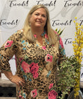 Cheetah Rose Top