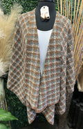 Houndstooth Pattern Ruana-2
