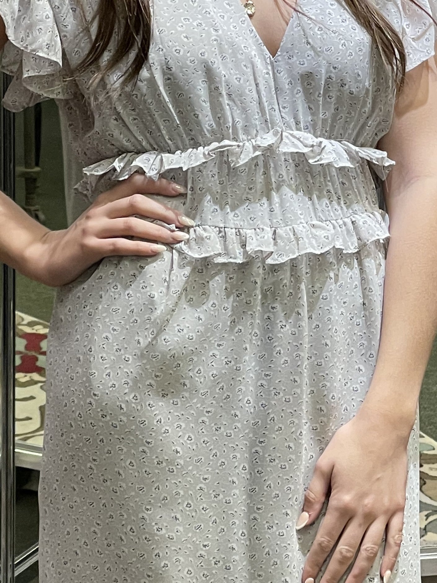 Grey Sheen Dress