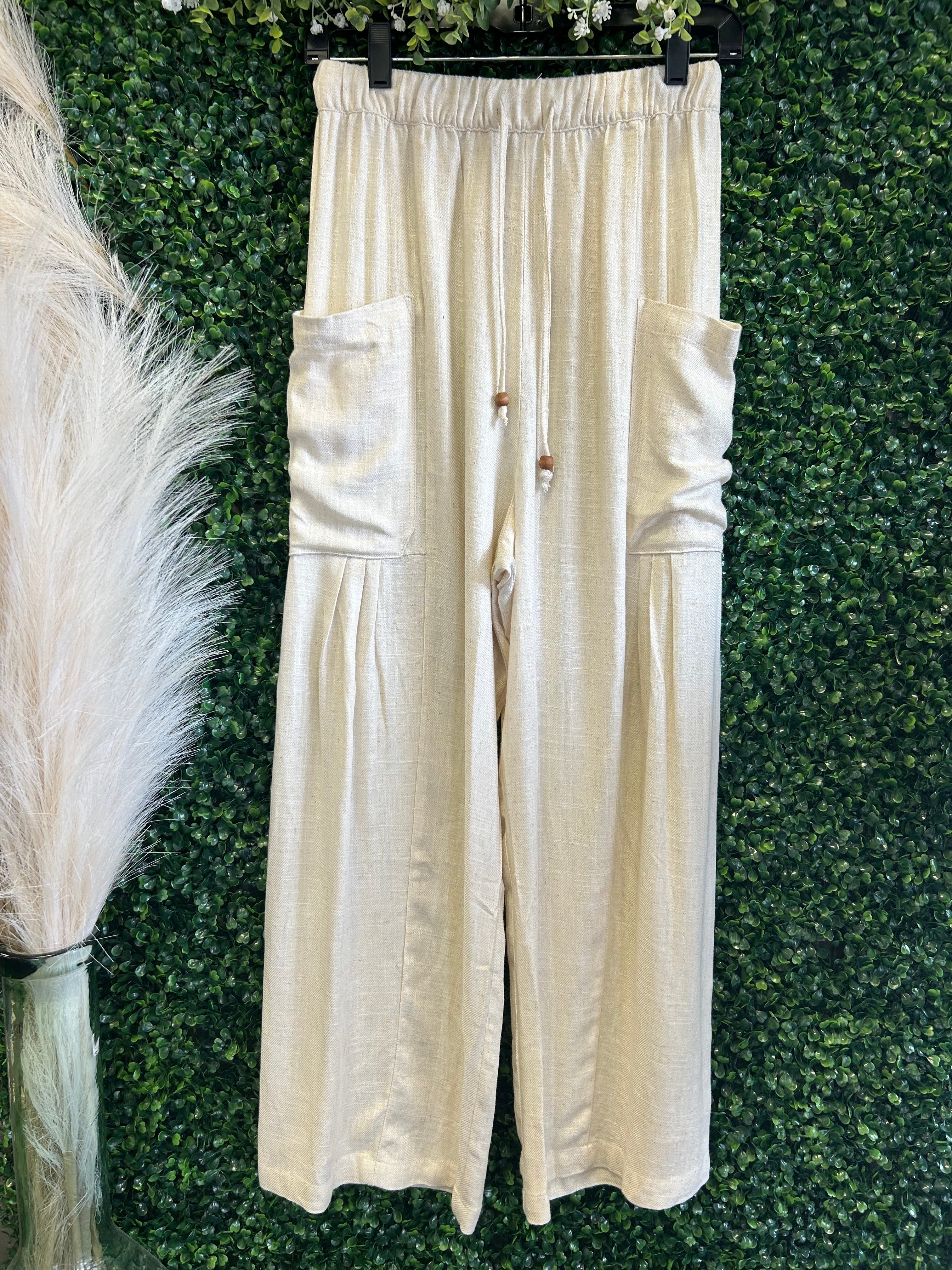 Soft Linen Comfy Wide Leg Pants