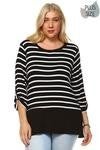 blk/white striped top