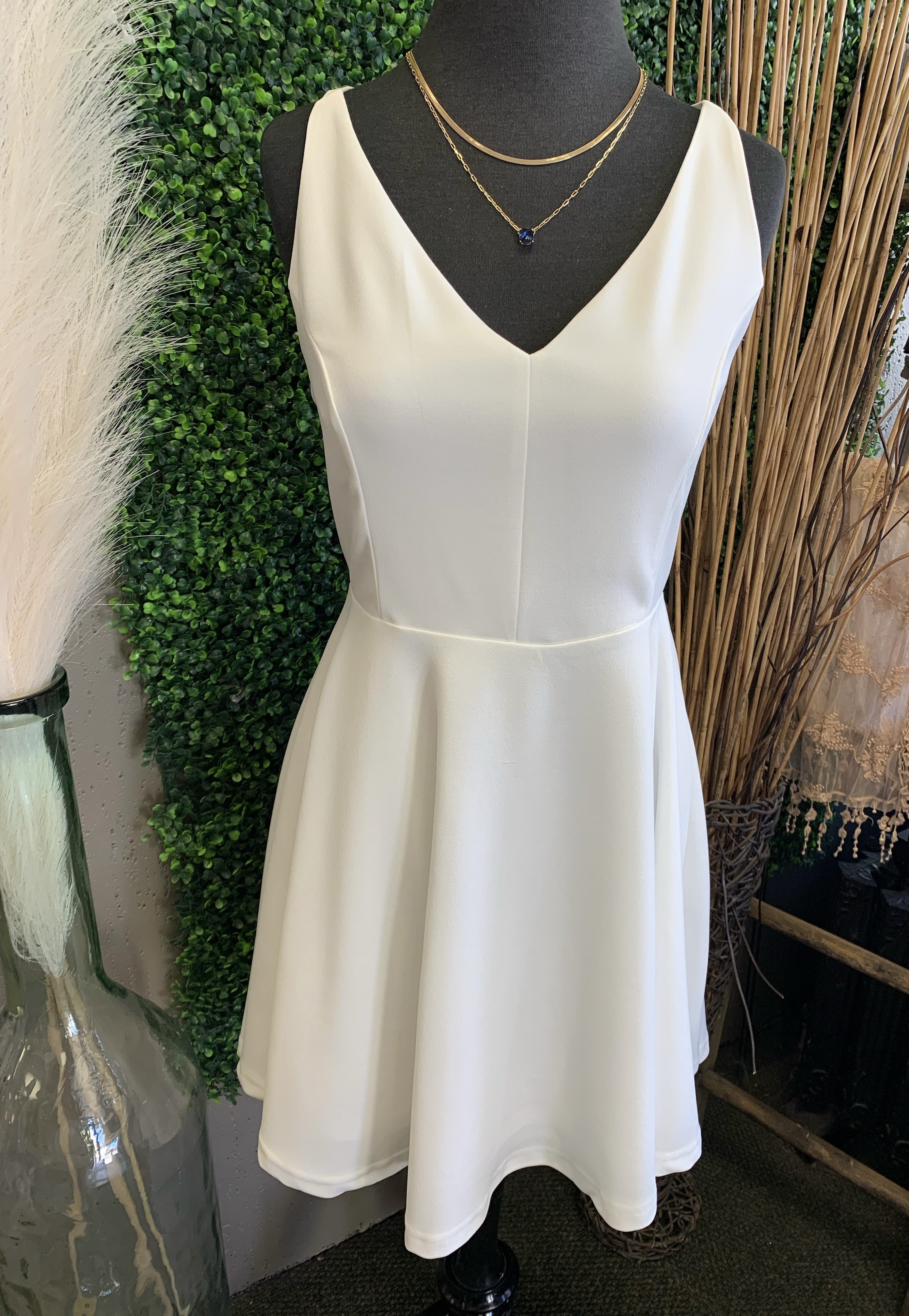 White Poly Dress