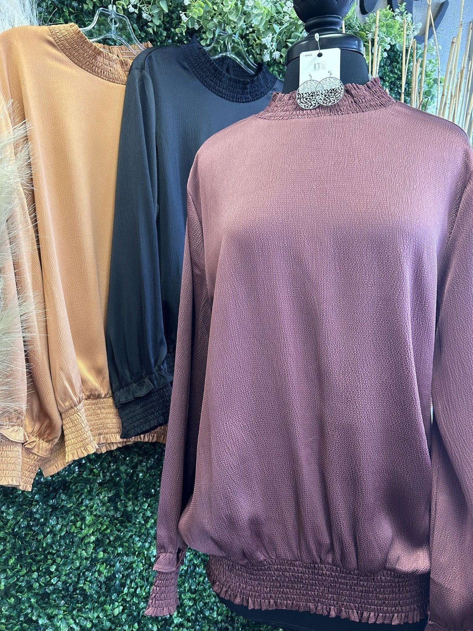 Smocked Neckline/Waistband Top