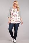 yellow stripe/floral top