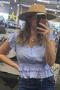 Polka Dot Ruffle Blouse