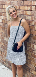 Spotted Spaghetti Strap Dress