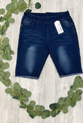 Stretch Distressed Bermuda