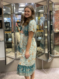 Blue Print Midi Dress