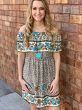 Off Shoulder Printed Dress