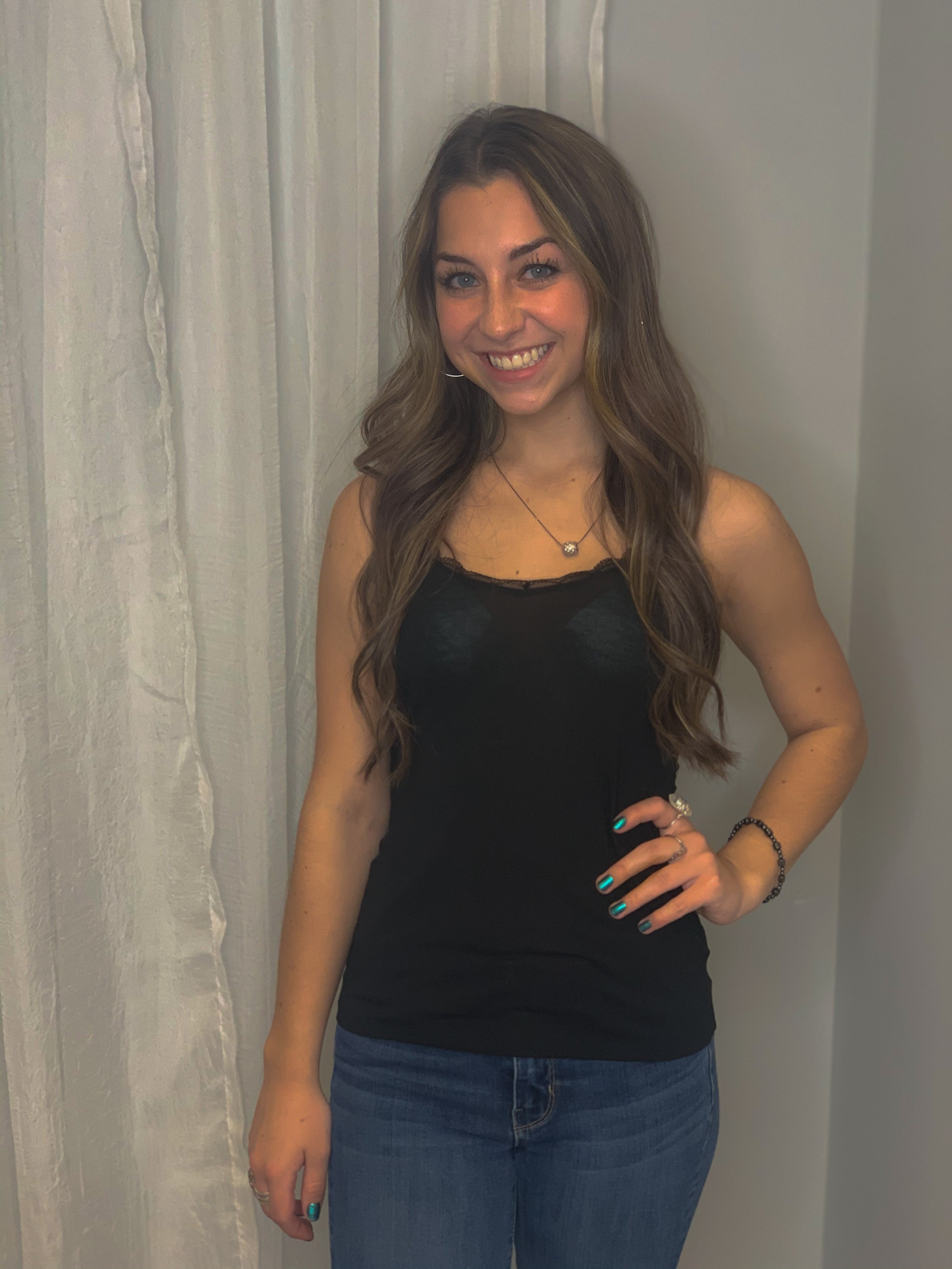 Lace Trim Cami Top