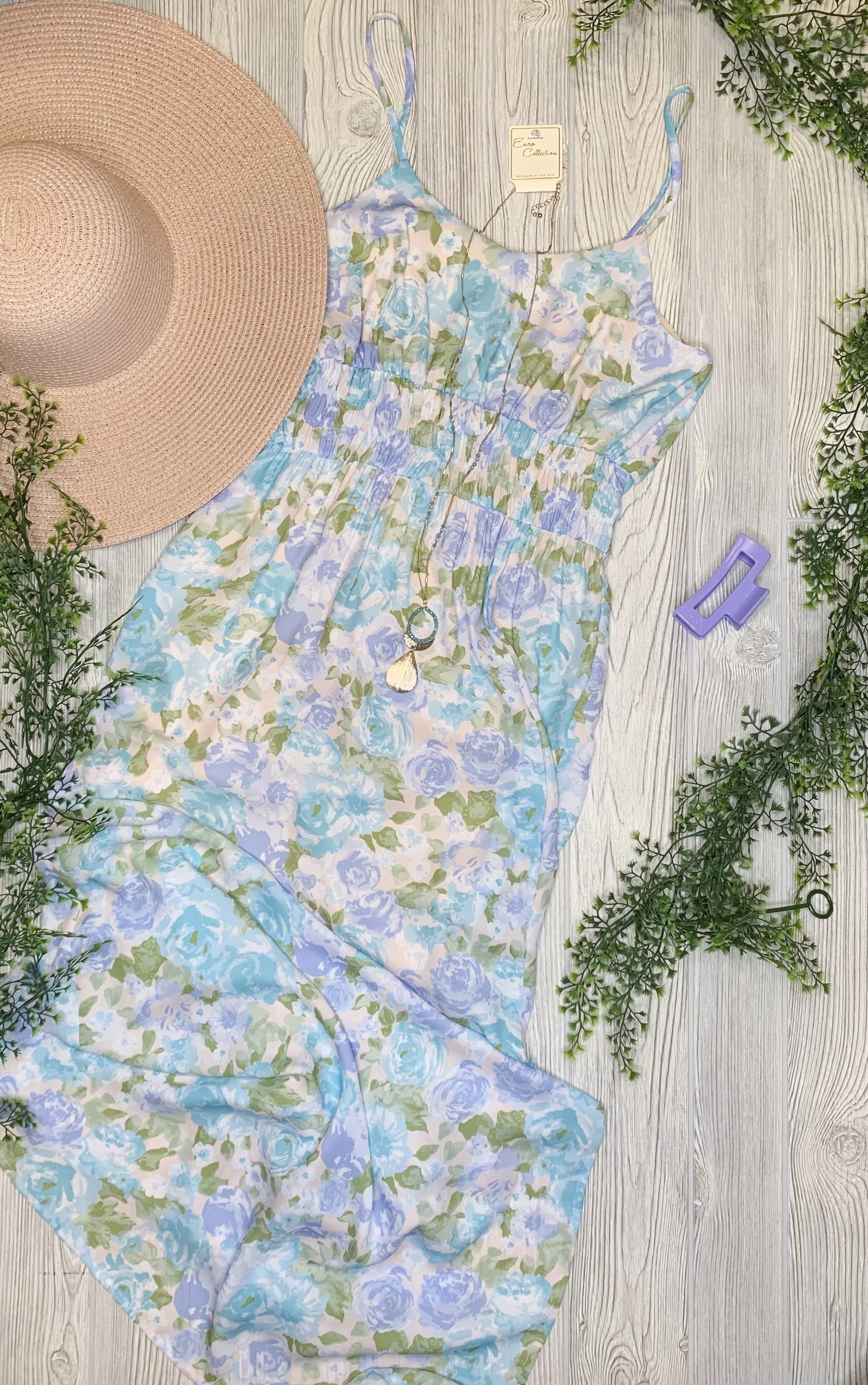 Lilac Floral Maxi Dress
