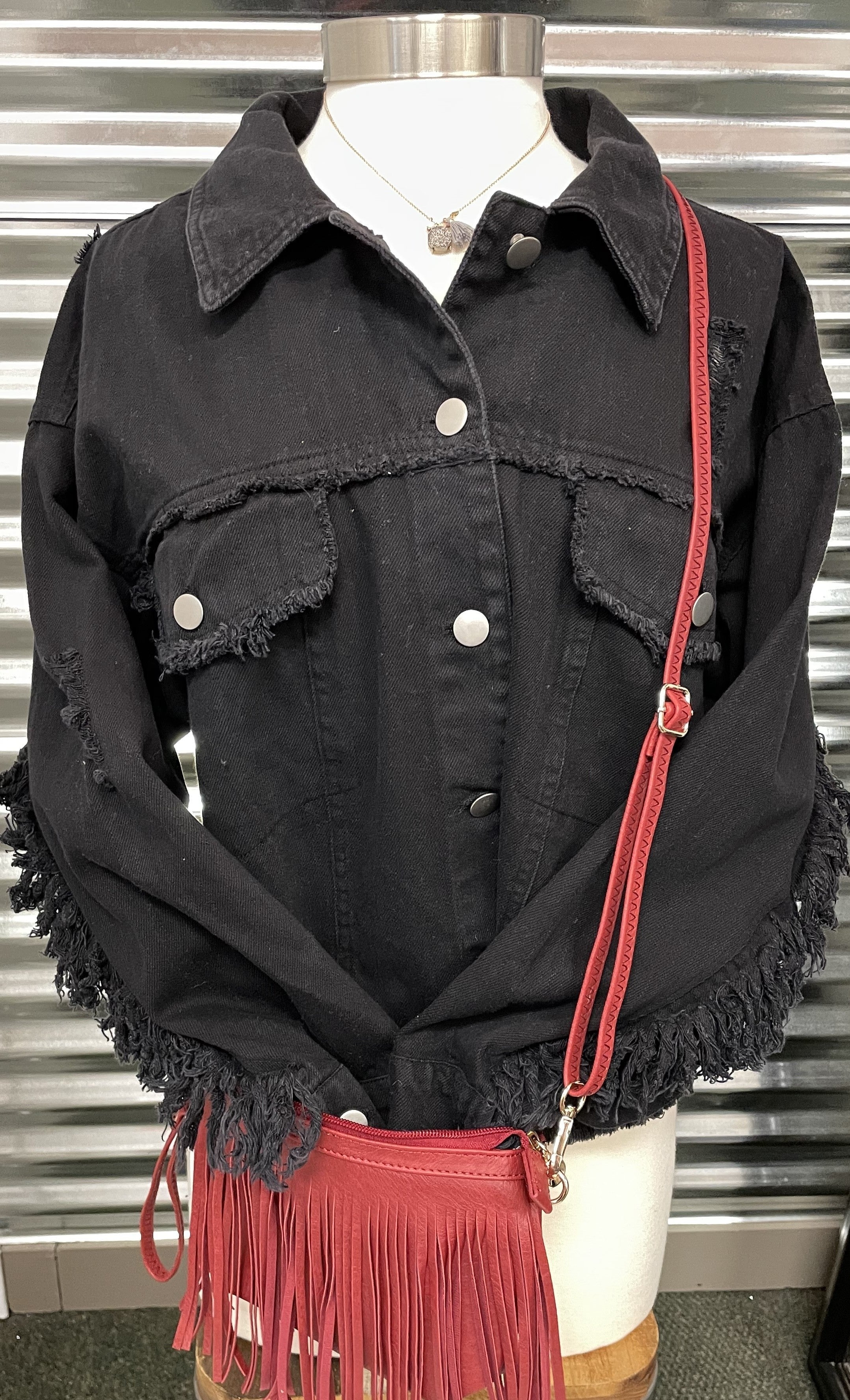 Fringe Sleeve Jacket
