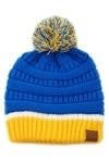 C.C. Tea color ribbed Beanie with Pom