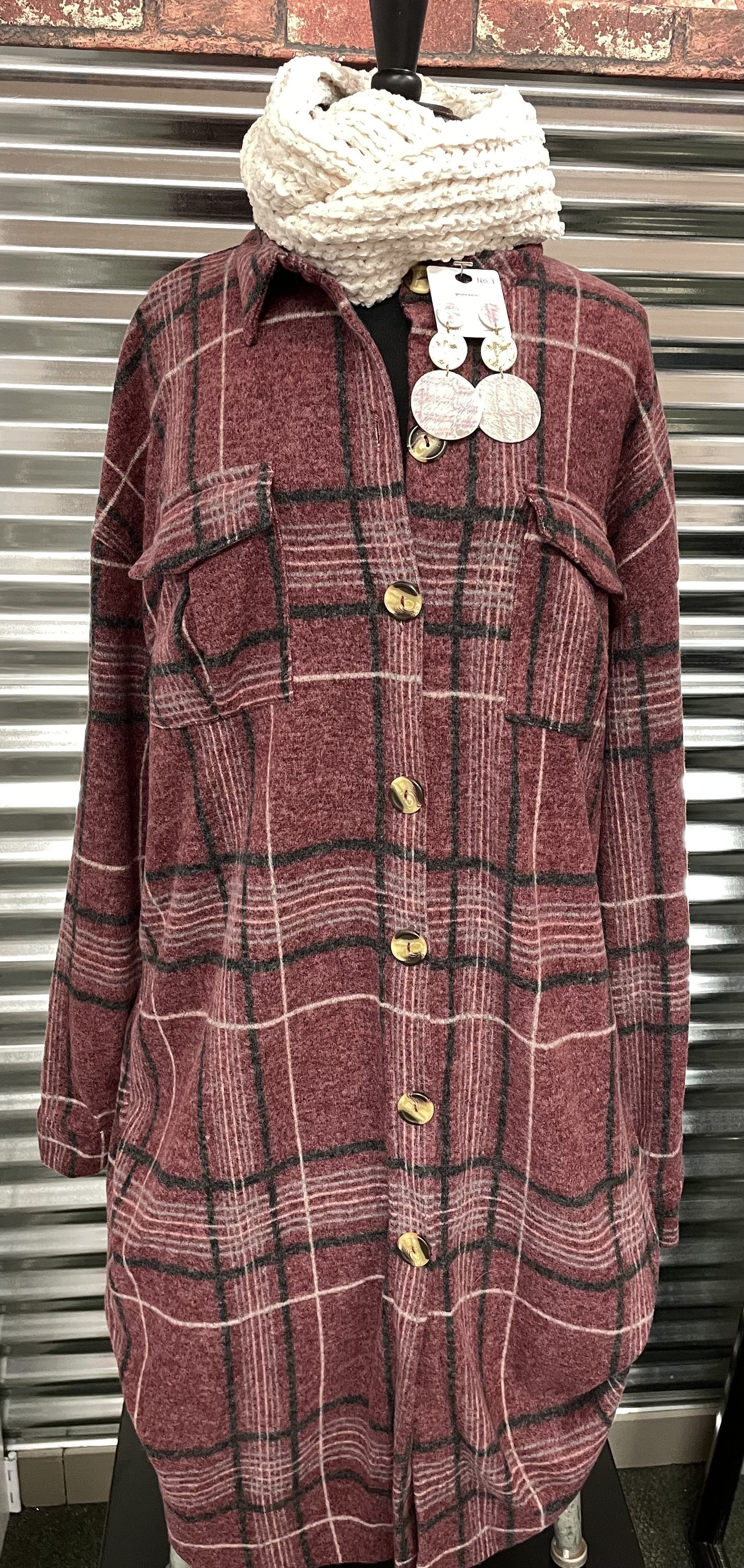 Plaid Long Shacket