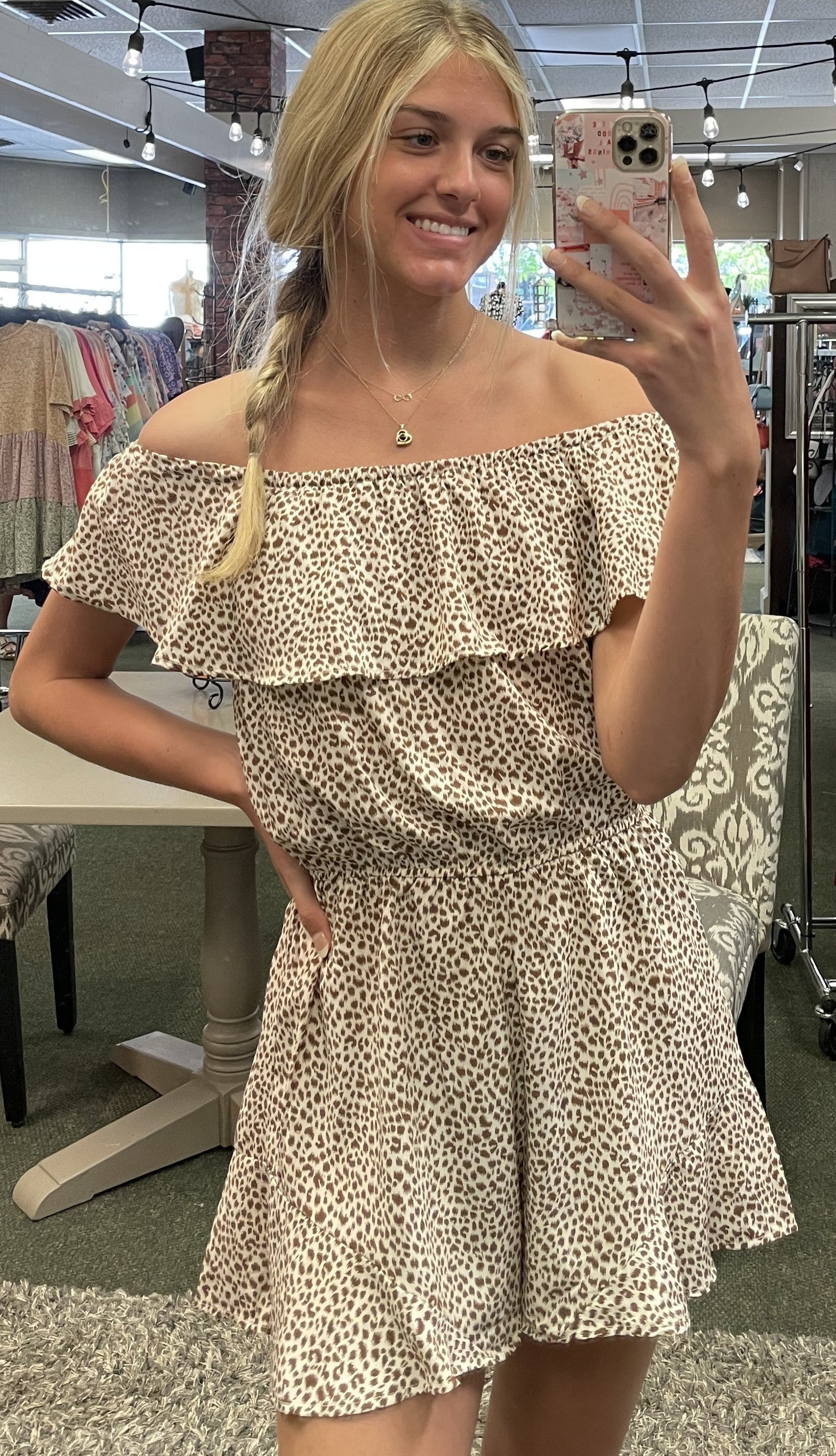 Earth Animal Print Romper