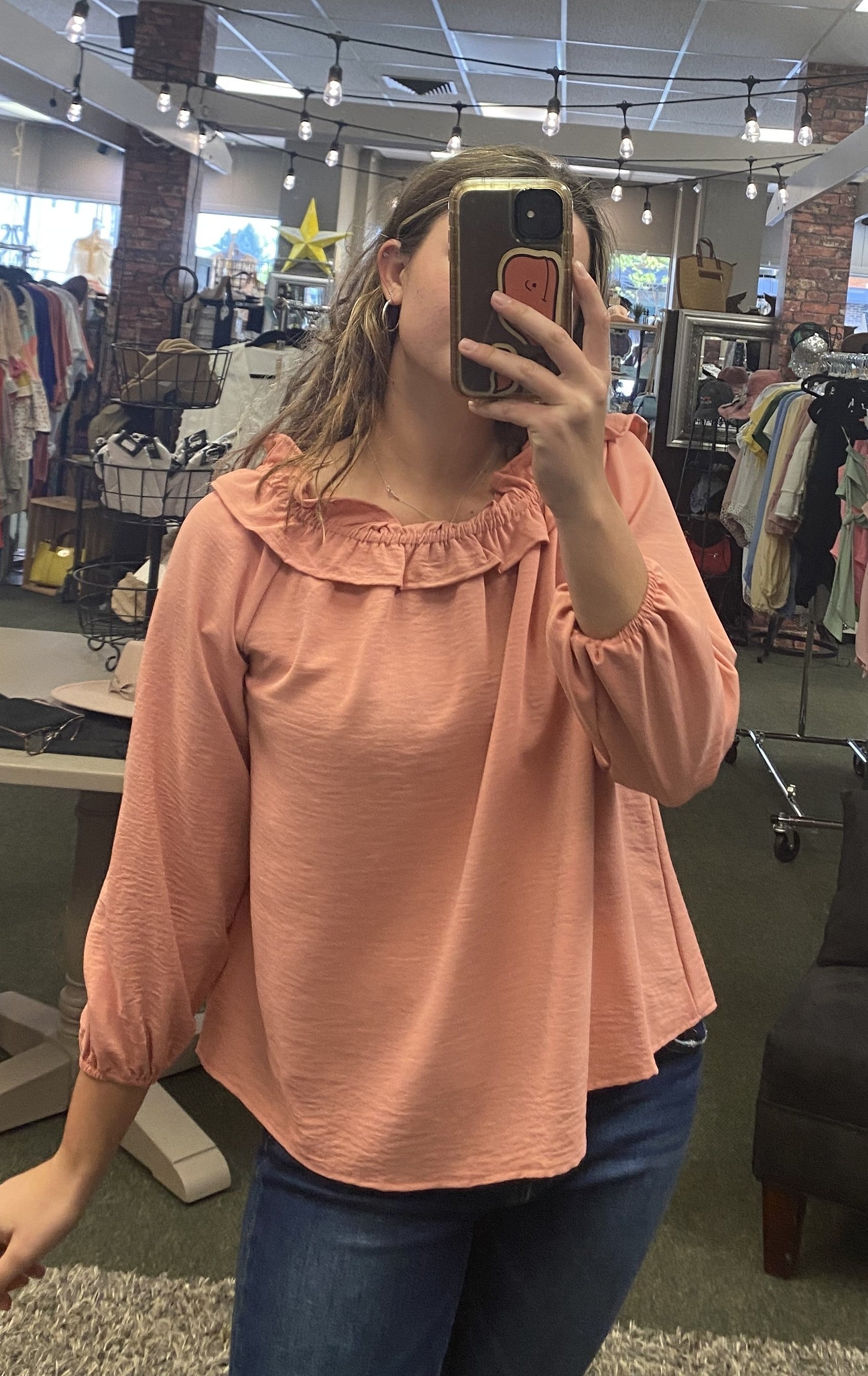 Solid Off-Shoulder Ruffle Top