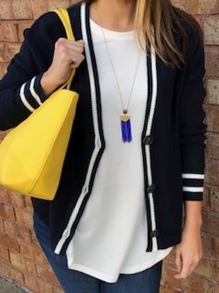 Navy cardi
