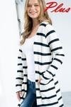 Ivory Striped Duster