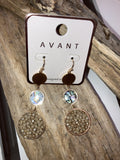 Circular drop earrings