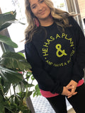 He has a plan crewneck