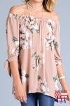 floral off shoulder tunic