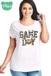 gray leopard Game Day top