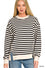 Fleece Striped Exposed-seam Sweatshirt