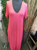 V-Neck Maxi Dress with Pockets
