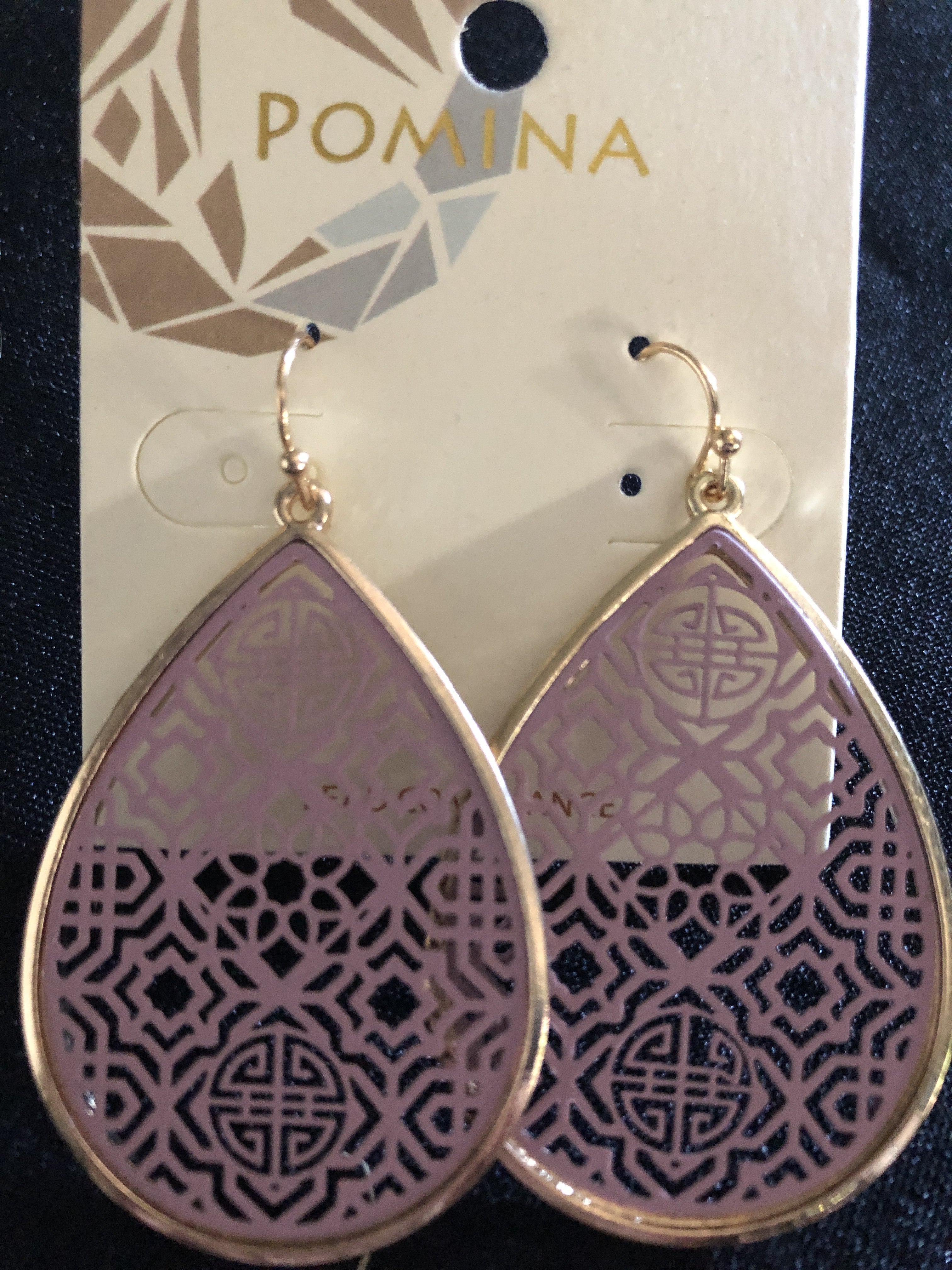 Blush Filigree Drop Earrings