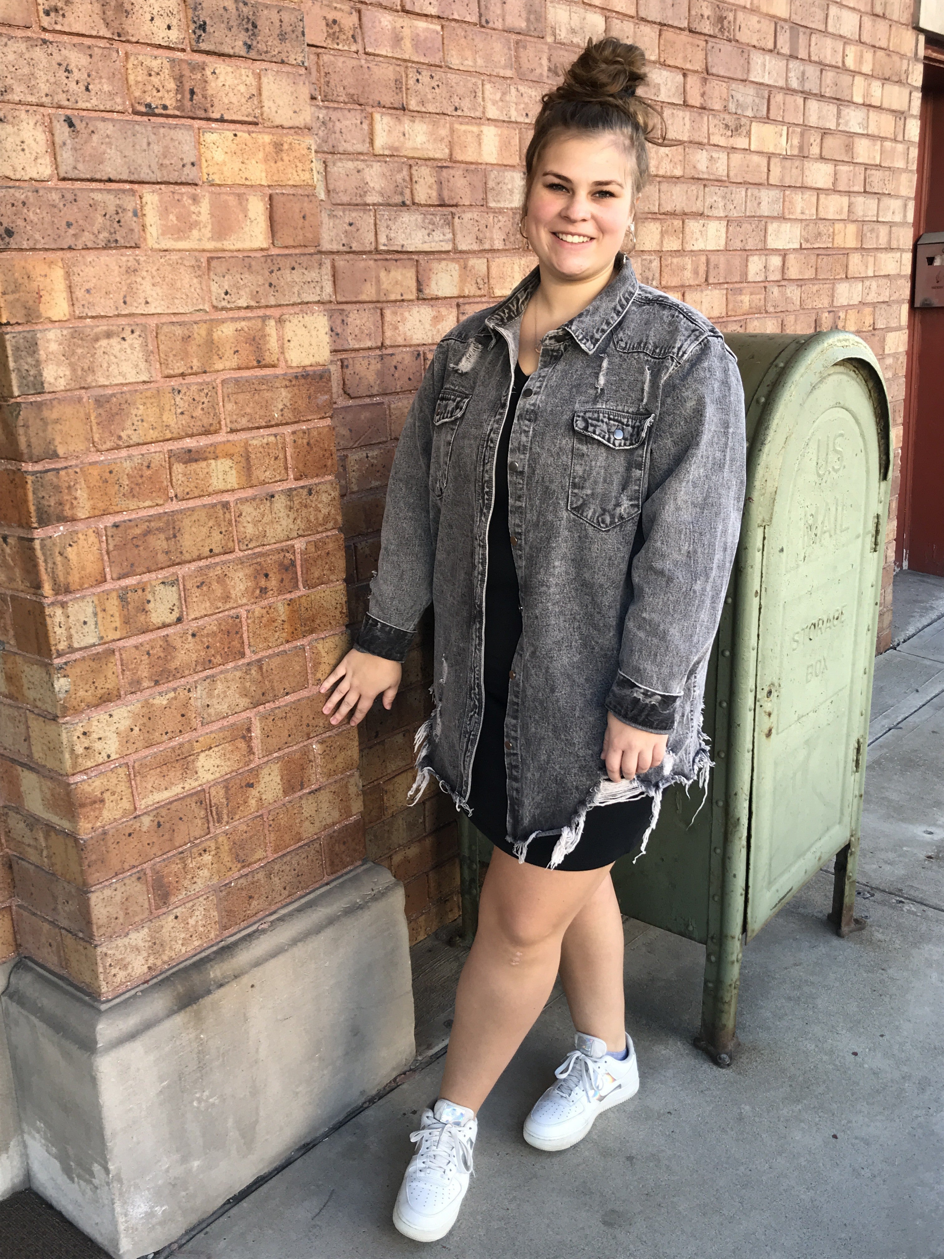Distressed Denim Shirt Jacket