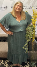 Boho Dress w/ Faux Buttons