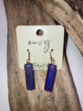 Blue bar earrings