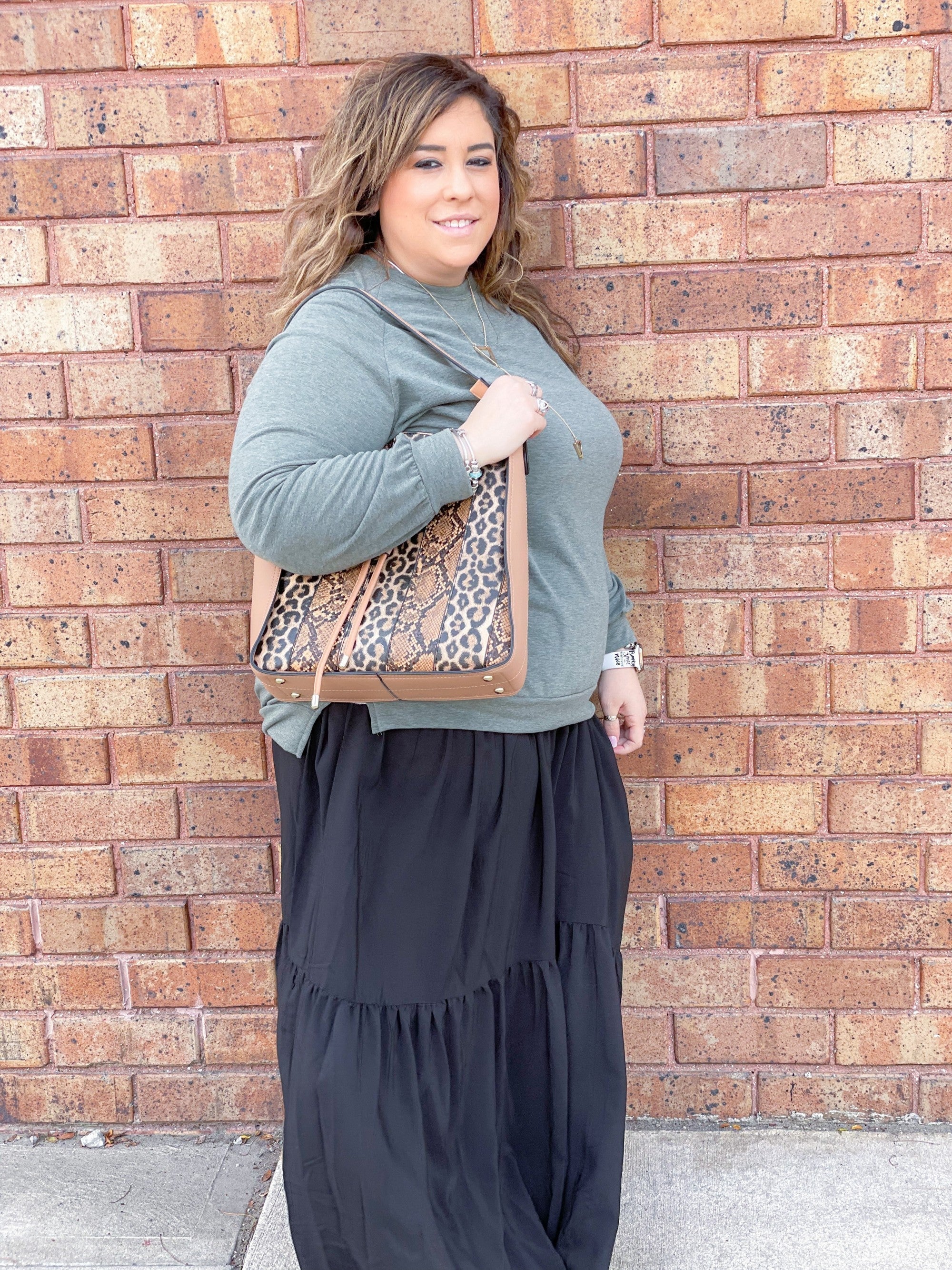 Black Tiered Maxi Skirt