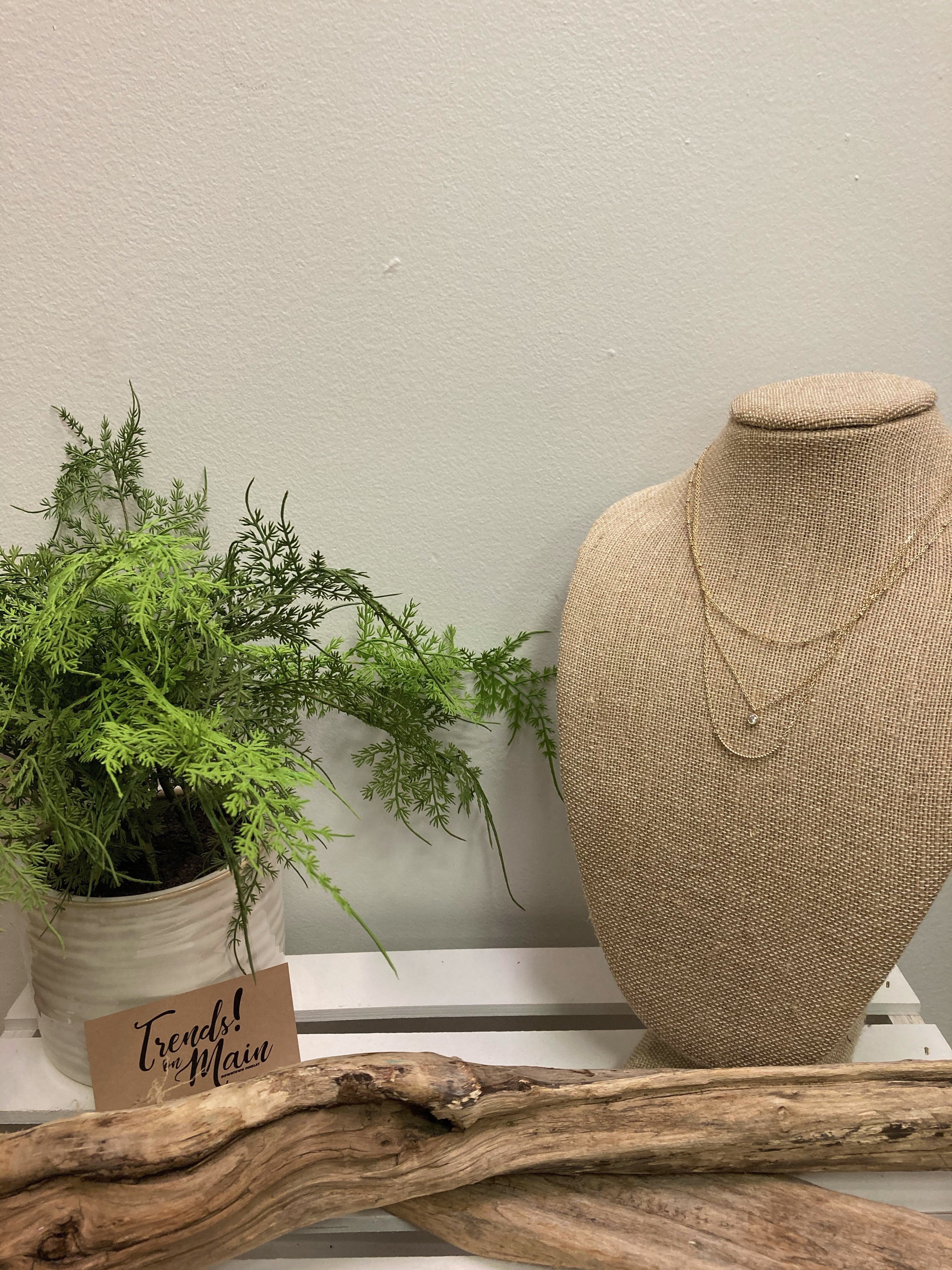 Gold triple layered necklace