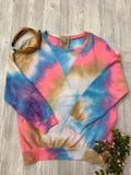 Bright tie dye pullover